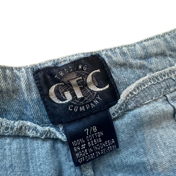 Vintage 90s Denim Jean Shorts Light Blue Cotton Modest Size 7/8 Medium 28 Waist - Picture 6 of 7